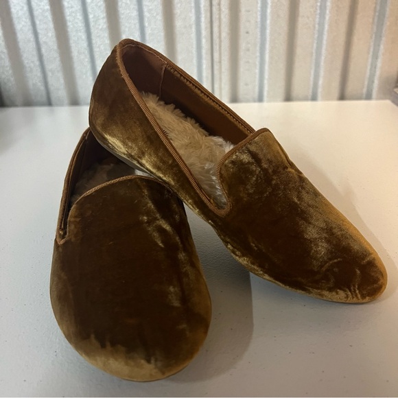 Birdies Velvet Slip On flats Women’s Loafers Orange / gold colour Size 5 - Picture 6 of 12